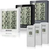 Bresser Weerstation - - Tmeo Hygro Quadro - 4 sensoren - Temperatuur en luchtvochtigheid - LCD-scherm