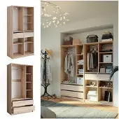 Vicco Elmo Garderobekast – 200 x 200 cm Set van 2 Sonoma