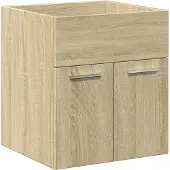 vidaXL 2-delige Badkamermeubelset bewerkt hout sonoma eikenkleurig