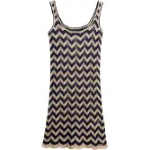 Superdry Gebreide jurk marine / goud