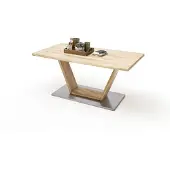 MCA Greta eetkamertafel massief hout met V-poot met boomrand