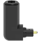 Hama ODT-adapter, Toslink-stekker - Toslink-aansluiting, verguld, 90 (Toslink adapter), Audio-adapters, Zwart
