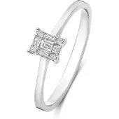 Isabel Bernard De la Paix Maxime 14 karaat witgouden ring met diamant 0.13 karaat voor dames