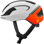 POC - Fietshelmen - Omne Beacon MIPS Hydrogen White/Fluorescent Orange Matt voor Unisex - Maat 50-56 cm - Wit