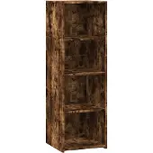 vidaXL Hoge kast 40x41x124 cm bewerkt hout gerookt eikenkleurig