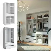 Vicco Elmo Garderobekast – 200 x 200 cm Set van 2 Wit
