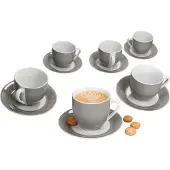 MamboCat Set van 6 Variant koffiekoppen schotels GROEN