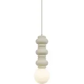 QAZQA Retro hanglamp beige met mat glas - Fedde