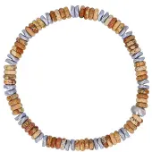 Manfield Beige kralenarmband | Maat adult