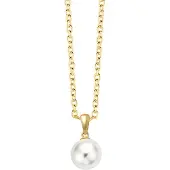 New Bling 9NBG-0710 Gouden ketting met Hangertje - Hondenpootje - Poot afdruk - 9,2x11,6mm - Ankerschakel - 39+3+3cm - 14 Karaat - Goud