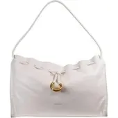 Coccinelle Leather Large Shoulder Bag In Cream Maat: OS | Handtassen Outlet | Dames | Wit