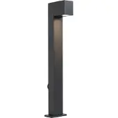 QAZQA Moderne staande buitenlamp zwart 65cm met stopcontact IP44 - Baleno