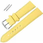 Charme Bijoux Horlogebandje- Leer- 12 mm-Geel -