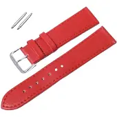 Charme Bijoux Horlogebandje- Leer- 12 mm-Rood -