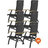 Hartman Set van 6 - Da Vinci verstelbare stoel - Teak
