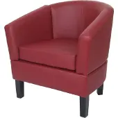 MCW Loungefauteuil -O17, fauteuil, clubfauteuil, cocktailfauteuil, MVG-gecertificeerd kunstleer ~ bordeauxrood