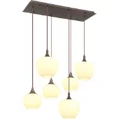 Globo Bruine hanglamp Maxy 6-lichts