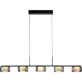 Paul Neuhaus 5-lichts hanglamp Rika zwart