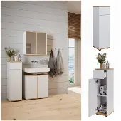 Vicco Midikast Didi Wit/Kunstnijverheid 30 x 97 cm met lade, Model 47667