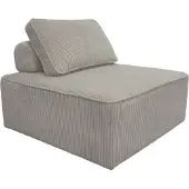 Sweeek Fauteuil corduroy 1 zitplaats Lichtgrijs