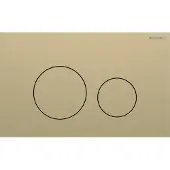 Geberit Sigma40 bedieningsplaat - 2-toets spoeling - extra dun - ronde knoppen - RVS - geborsteld messing (goud) 115.628.QF.1