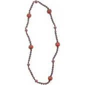 Behave – Ketting – Hout – Grote kralen – Minimalistisch – 88 cm