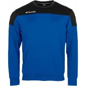 Stanno Junior voetbalsweater blauw/zwart Sportsweater Jongens/Meisjes Polyester Ronde hals - maat 116