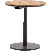AVH-Collectie San Sebastian bijzettafel 59xH45-65 cm rond aluminium antraciet teak blad