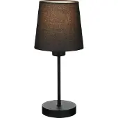 Briloner - Tafellamp - bedlamp met stoffen kap - excl. E14 - Ø14cm - zwart