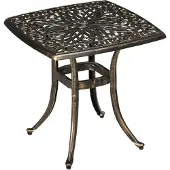 Outsunny Garten Beistelltisch Aluminium Bronze