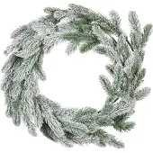 Beliani ALBINI - Krans met LED - Groen - 45 cm - Synthetisch
