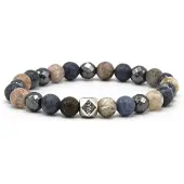 Karma heren armband 86940 Iron Sky Silver Hexagon (LENGTE 18-20CM)