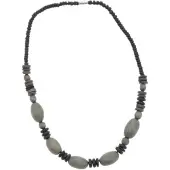 Behave – Korte ketting met ovale kralen – Etnische look – 44 cm