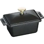 Staub Kleine rechthoekige terrine 15 x 11 cm - zwart 0,7 l