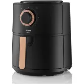 Arzum AR2062-B Hete Lucht Friteuse 1350W Oververhittingsbeveiliging, Koperen Anti-aanbaklaag, Zwart, Friteuse, Zwart