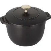 Staub Rice cocotte gietijzeren braadpan 1,6 L Zwart