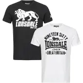 Lonsdale Shirt 'Bylchan' zwart / wit