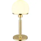 Globo Tafellamp Haku goud met wit glas
