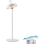 JUST LIGHT . Amag LED tafellamp, wit, ijzer, IP44 Amag, dimbaar, wit / opaal, Woon-/ Eetkamer, metaal, Modern