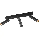 TRIO Slanke Plafondspot Ambala 3x Led Zwart