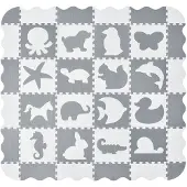 Juskys Kinderpuzzelmat - Timon - 36-delig - Bestaande uit letters & cijfers