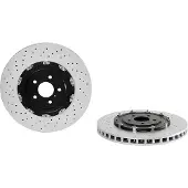 Brembo Remschijf 09B38633 voorkant, geventileerd, sterk gecarboniseerd, 1 Stuk