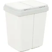 Axentia ZwEimer afvalbakken, 2 stuks, 23 liter, grijs/grijsgroen.
