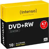 Intenso - 10 x DVD+RW - 4.7 Go (120 minutes) 4x - boîtier CD étroit