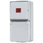 JUNG 676KOW Elektrische schakelaar, rocker-type, wit (676KOW)