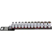 Kippers Rijssen Doppenset 1/2", 12-kant 12-dlg. op rail