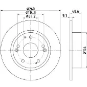 Hella 8DD 355 117-091 Remschijf