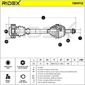 RIDEX 13D0112 Aandrijfas