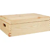 Zeller Houten kist 40x30x14 cm met deksel