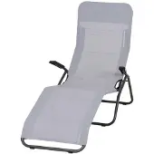 Siena Garden Anco relaxstoel 144x72,5x103,5 cm staal/zwart
